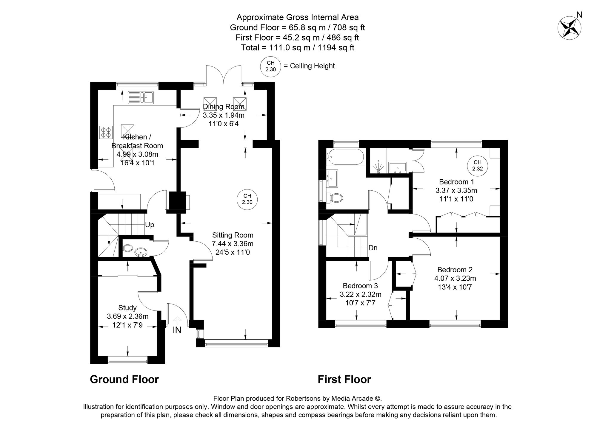 Floorplans for Oaktree Close, Penn, HP10