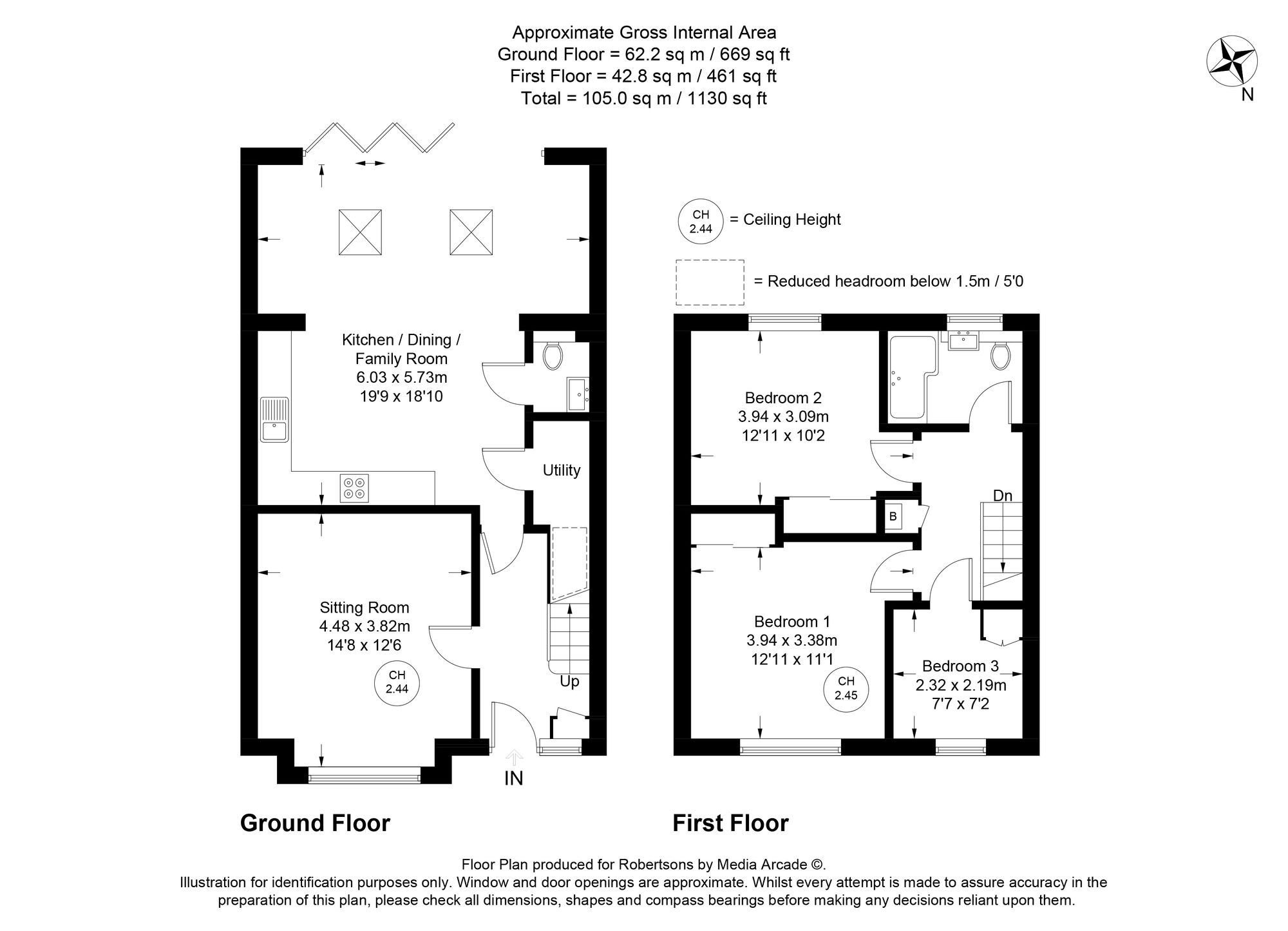 Floorplans for Totteridge Road, High Wycombe, HP13