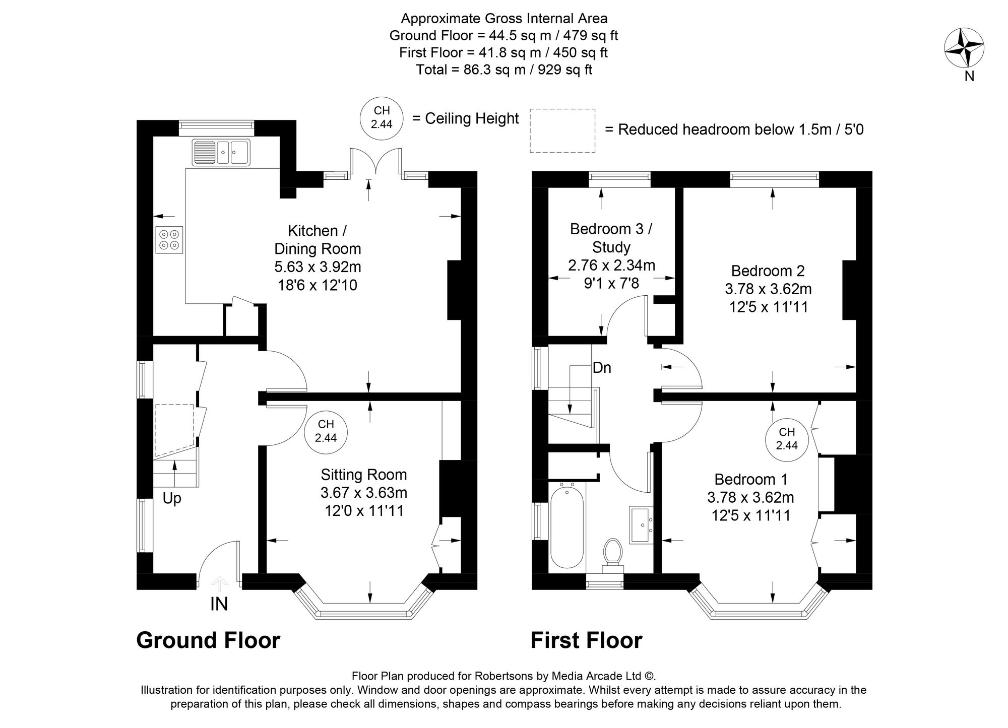 Floorplans for Dashwood Avenue, High Wycombe, HP12