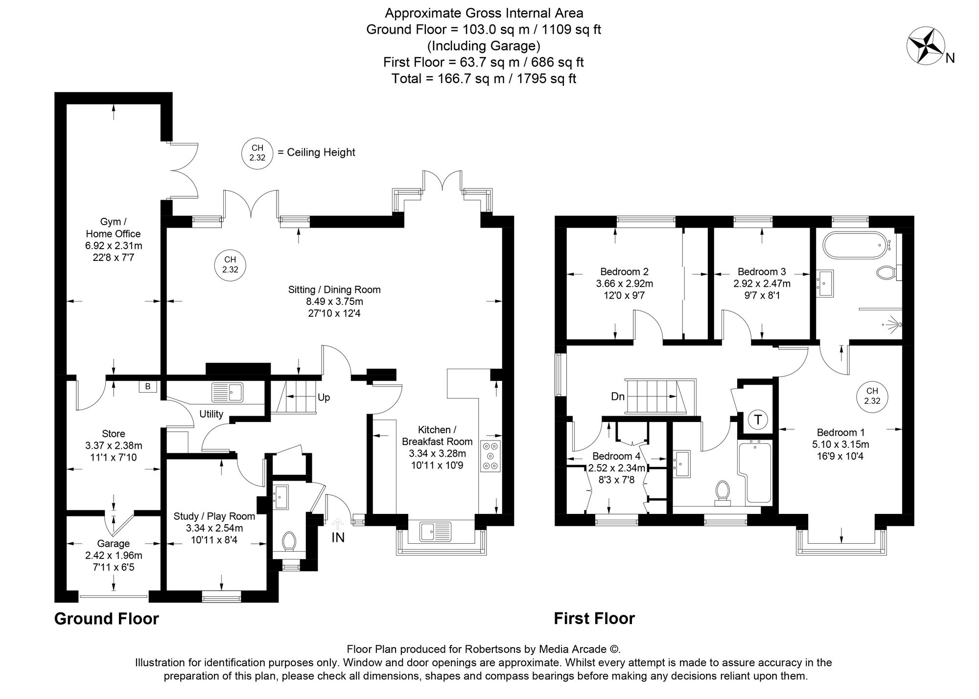 Floorplans for Burrows Close, Penn, HP10