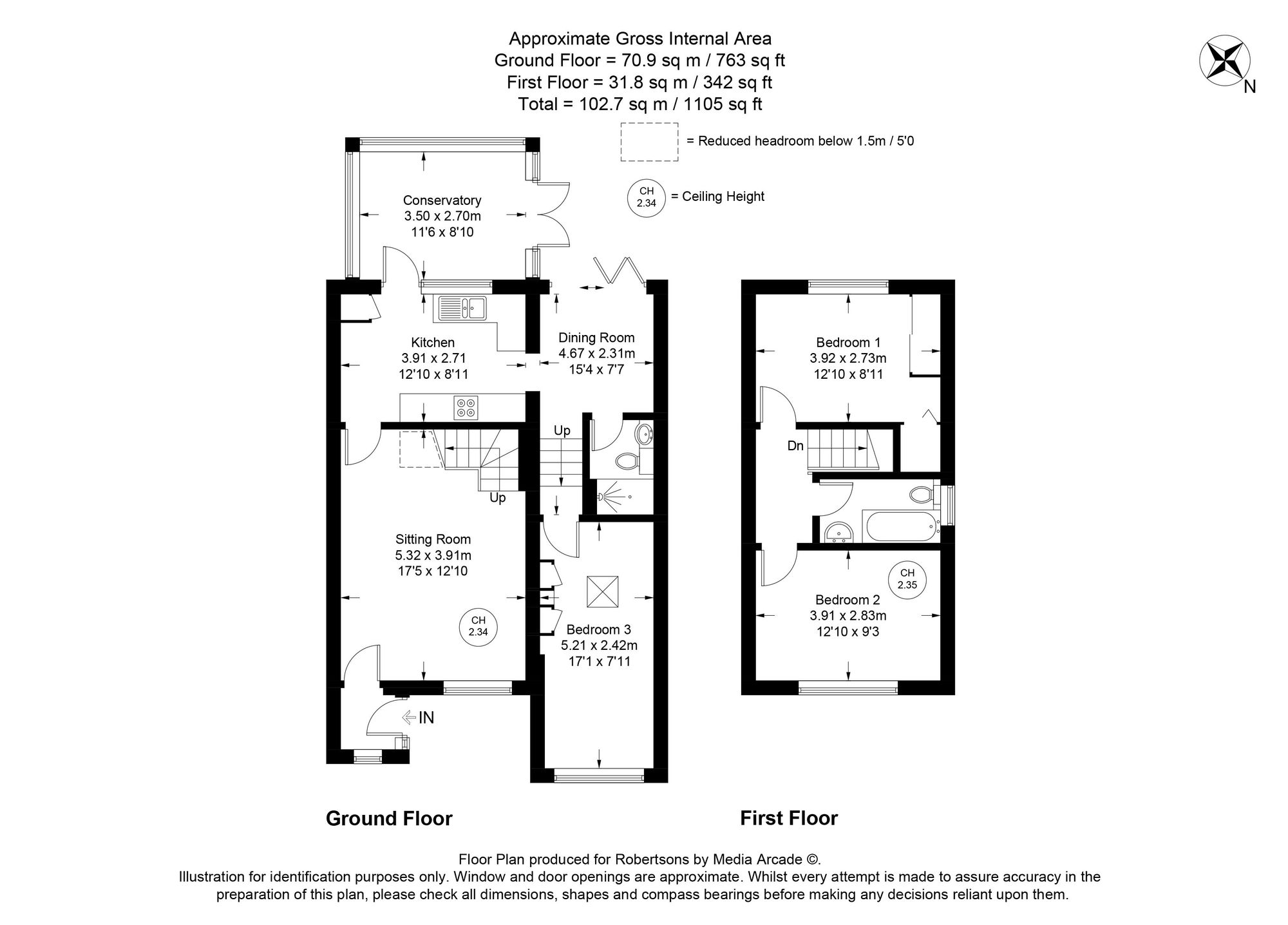 Floorplans for Clearbrook Close, High Wycombe, HP13