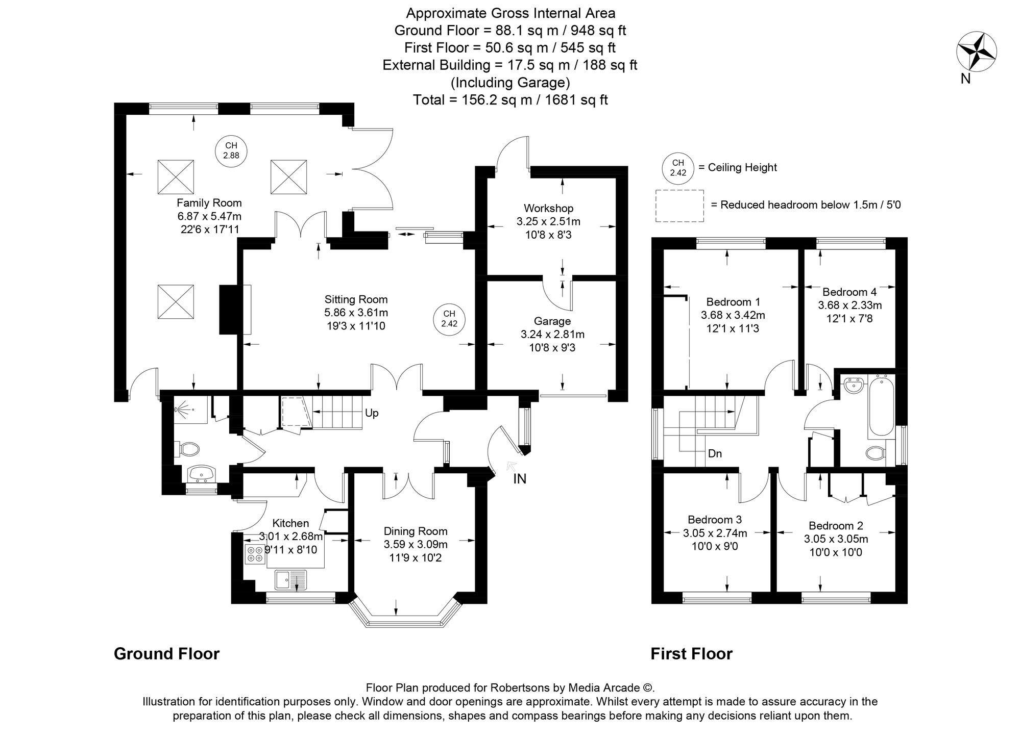 Floorplans for Selwood Way, Downley, HP13