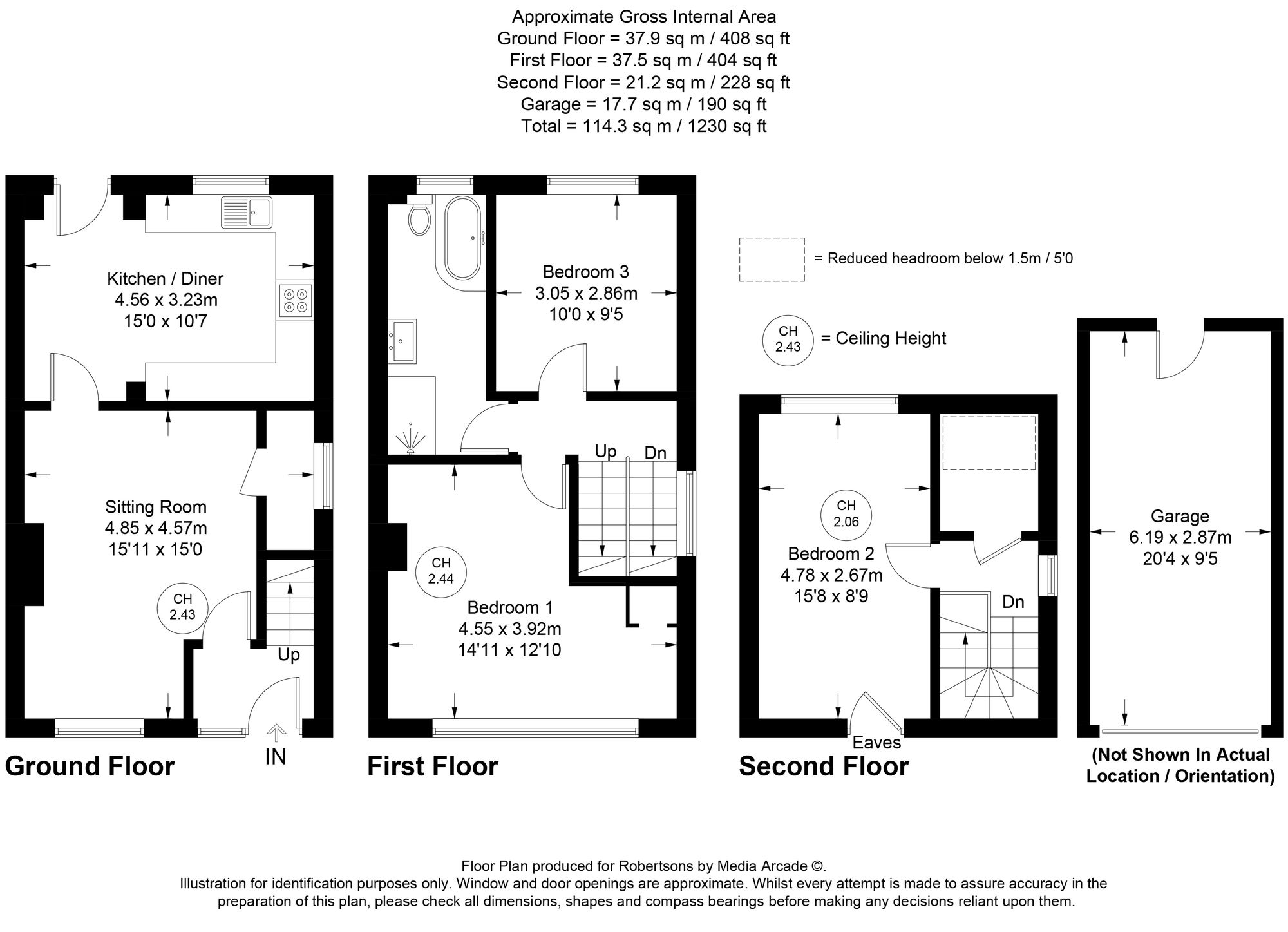 Floorplans for Brackley Drive, Hazlemere, HP15