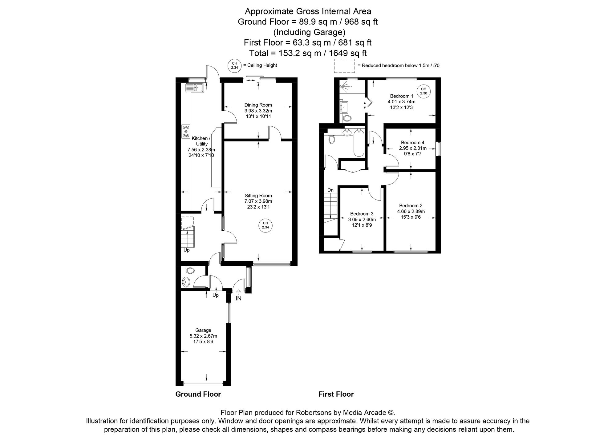 Floorplans for Sedgmoor Road, Flackwell Heath, HP10