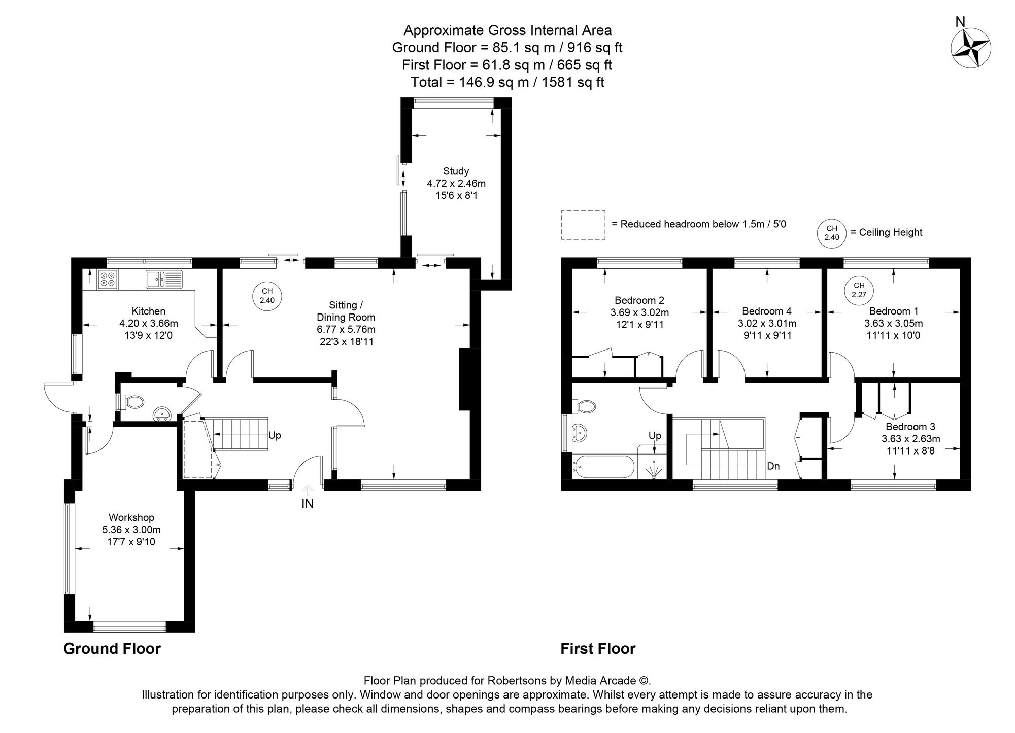 Floorplans for The Fairway, Flackwell Heath, HP10
